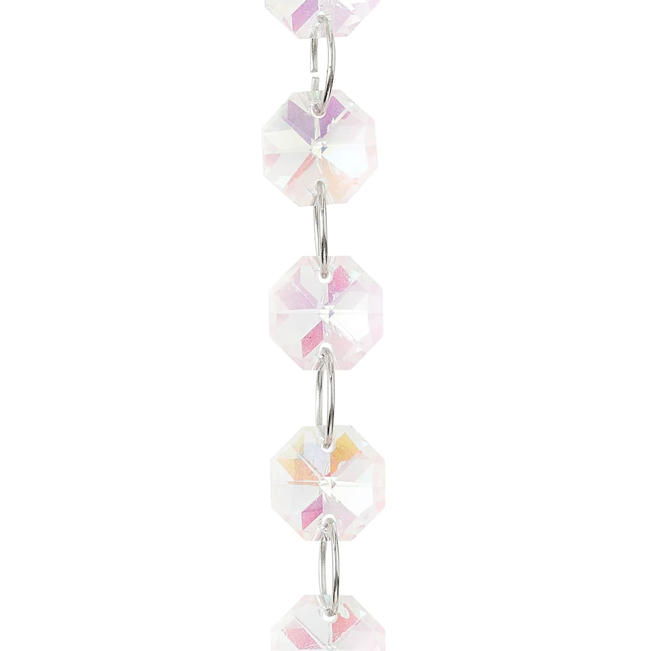 9 Pack: Aurora Borealis Crystal Faceted Glass Lentil Beads, 14mm by Bead Landing™